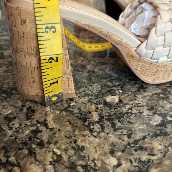 ShuShop Women's Tan Woven Cork Platform Heels NWT 9 - Picture 7 of 14